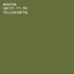 #656F3B - Yellow Metal Color Image